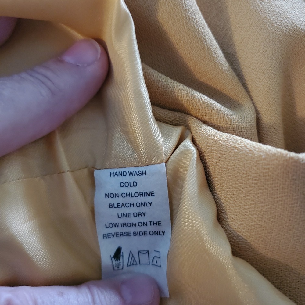 Allison Woods Vintage Women's Size 22W Gold Jacket Mandarin Collar Long Sleeve - Picture 12 of 13